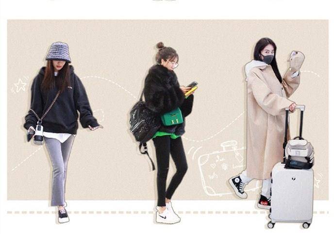 休闲风|32岁李菲儿的机场穿搭示范，36套不同风格，时髦时尚又不失少女味