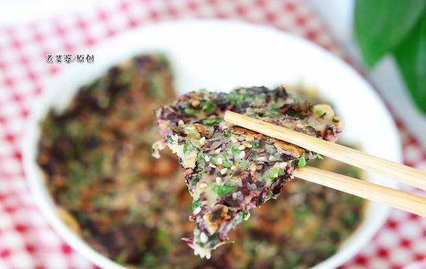 苋菜|营养早餐饼,5分钟就搞定,钙是牛奶的3倍,铁是菠菜的6倍,香