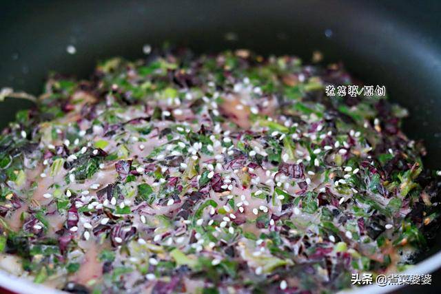 苋菜|营养早餐饼，5分钟就搞定，钙是牛奶的3倍，铁是菠菜的6倍，香