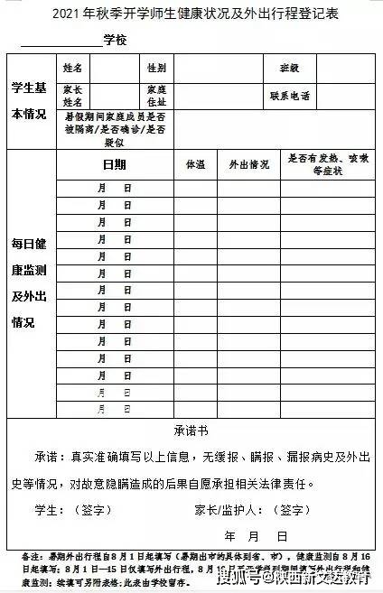 西安家長注意:學校緊急通知,關於秋季開學報到注意事項!