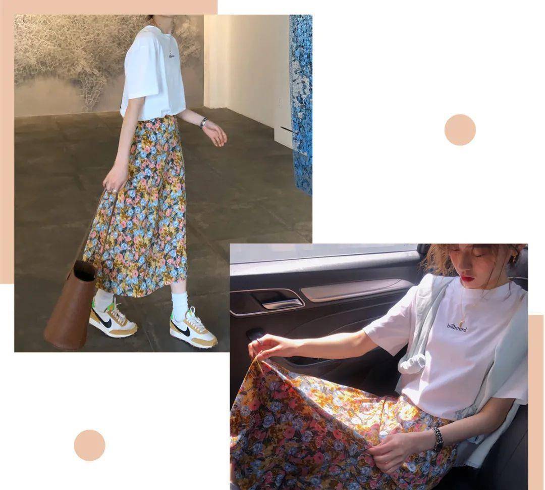 星人|“T恤+半裙”=王炸cp!太洋气显瘦了!