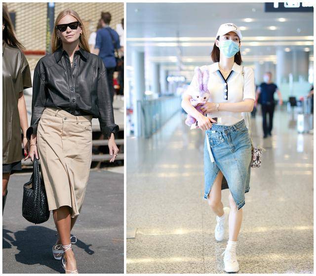 设计|对称扣不流行了，今年流行杨颖的错位穿法，个性十足还能吸睛