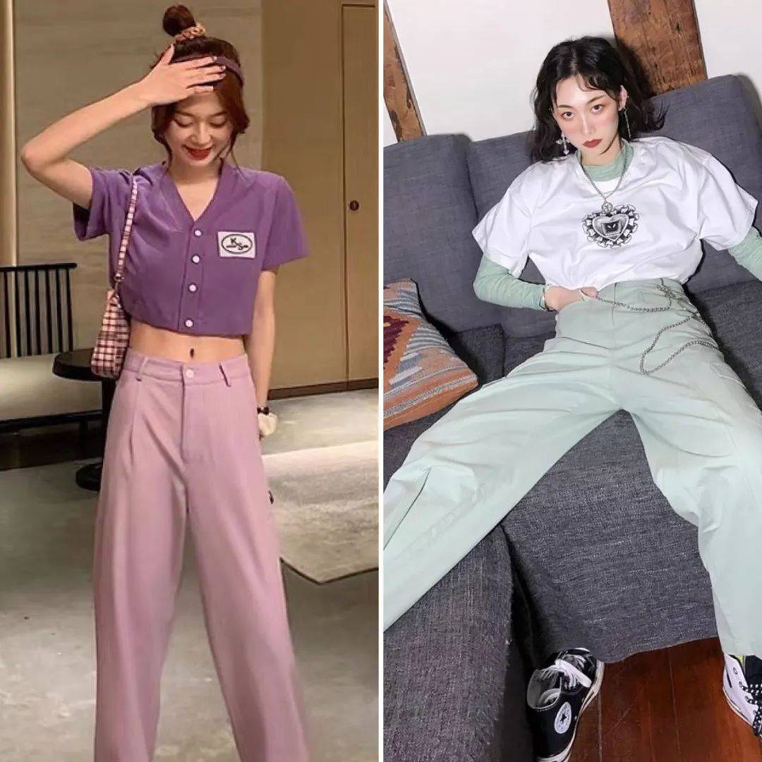 黑色|T恤+阔腿裤,早秋最显瘦搭配!