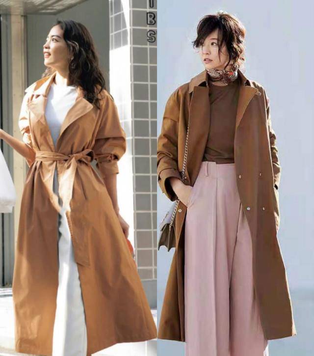 细节|研究了所有的裤子之后，我发现“风衣”还是最配阔腿裤，高级显瘦