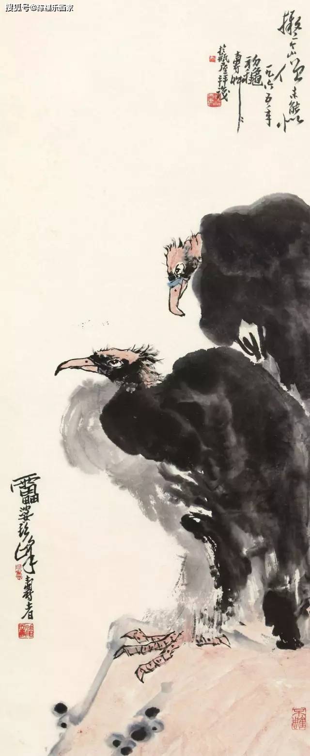 潘天寿的指墨画鹰任性