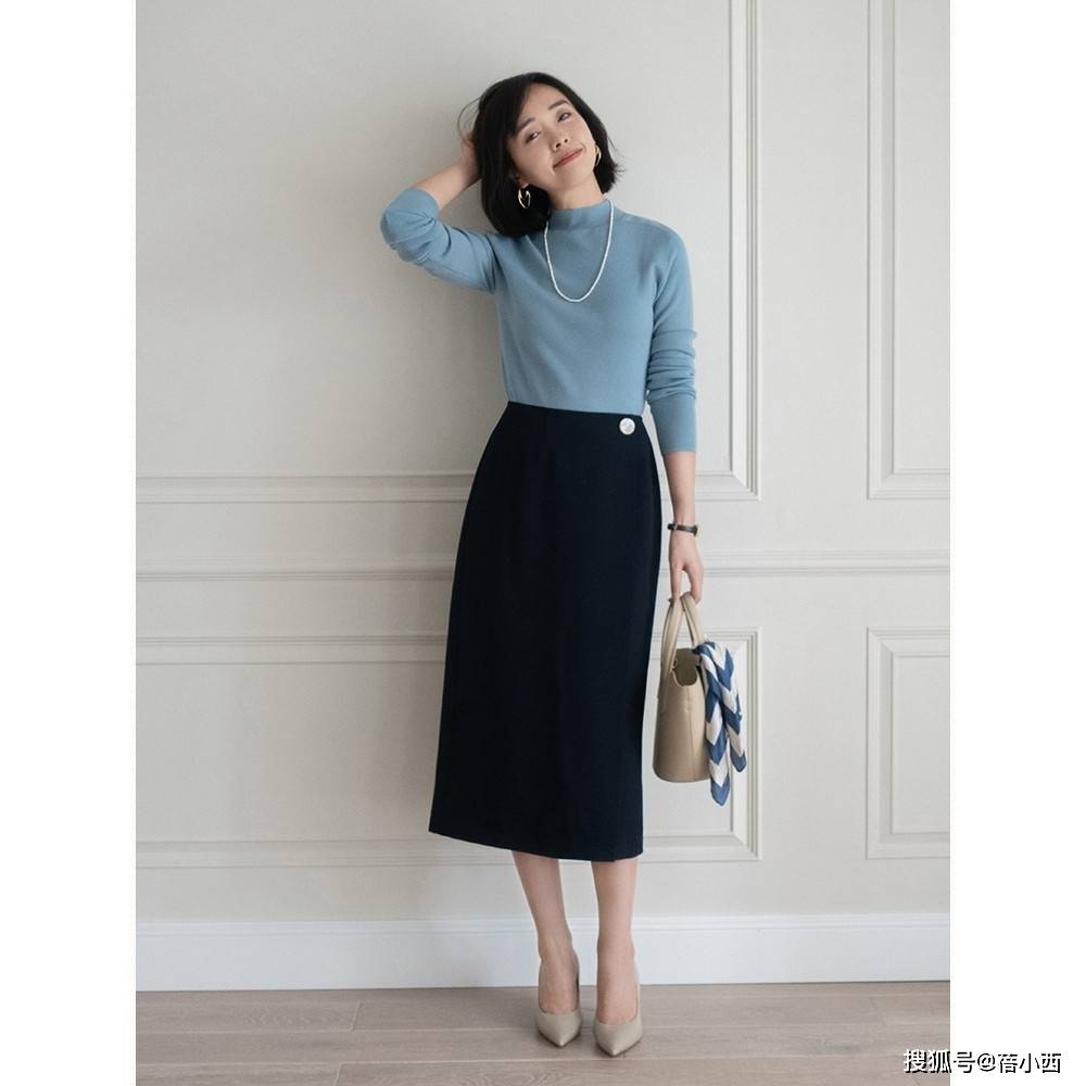 首选|见过世面的女人,入秋第1套穿搭首选“高跟鞋+半身裙”,高级优雅