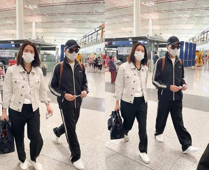 牛仔|张智霖夫妇罕走机场，他背书包似鲜肉，靓靓姐拎20万包不小心露富
