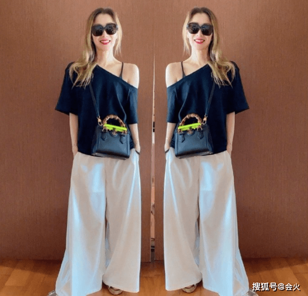 吊带|49岁郑秀文造型太大胆！穿蕾丝吊带身材干瘪，戴粗大金属链好雷人