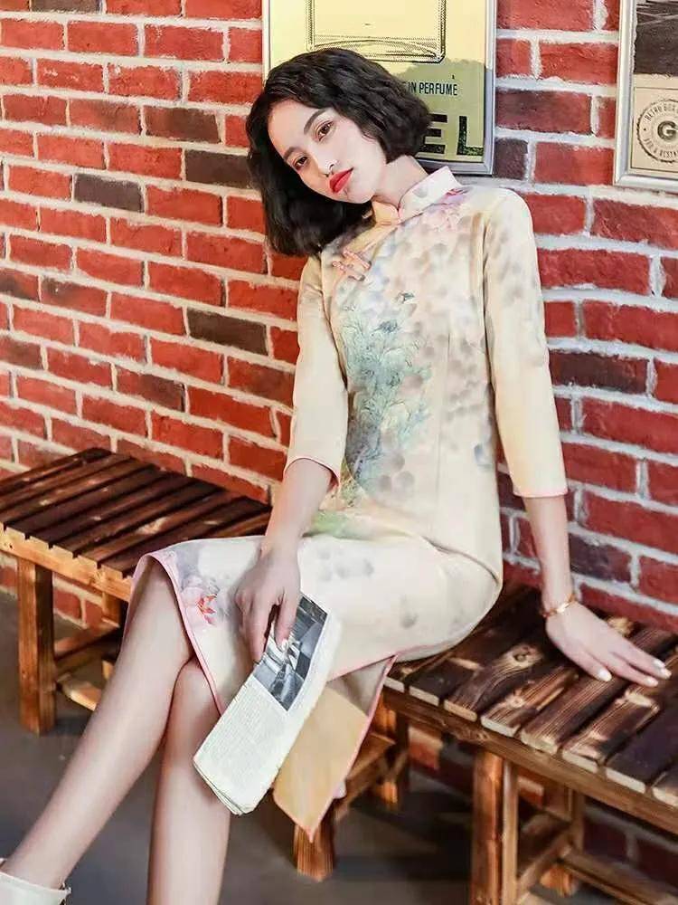 文章|旗袍裙才是今年的流行风，单穿青春打底时尚，贤淑气质显瘦更高级
