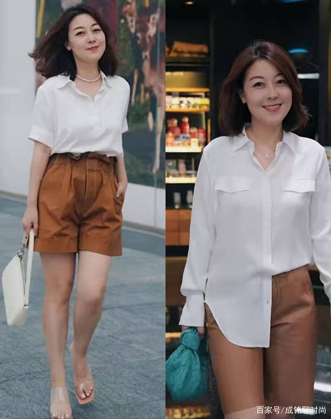 线条美|穿搭与年龄无关，这位博主三种单品搭配时髦减龄，看不出真实年龄
