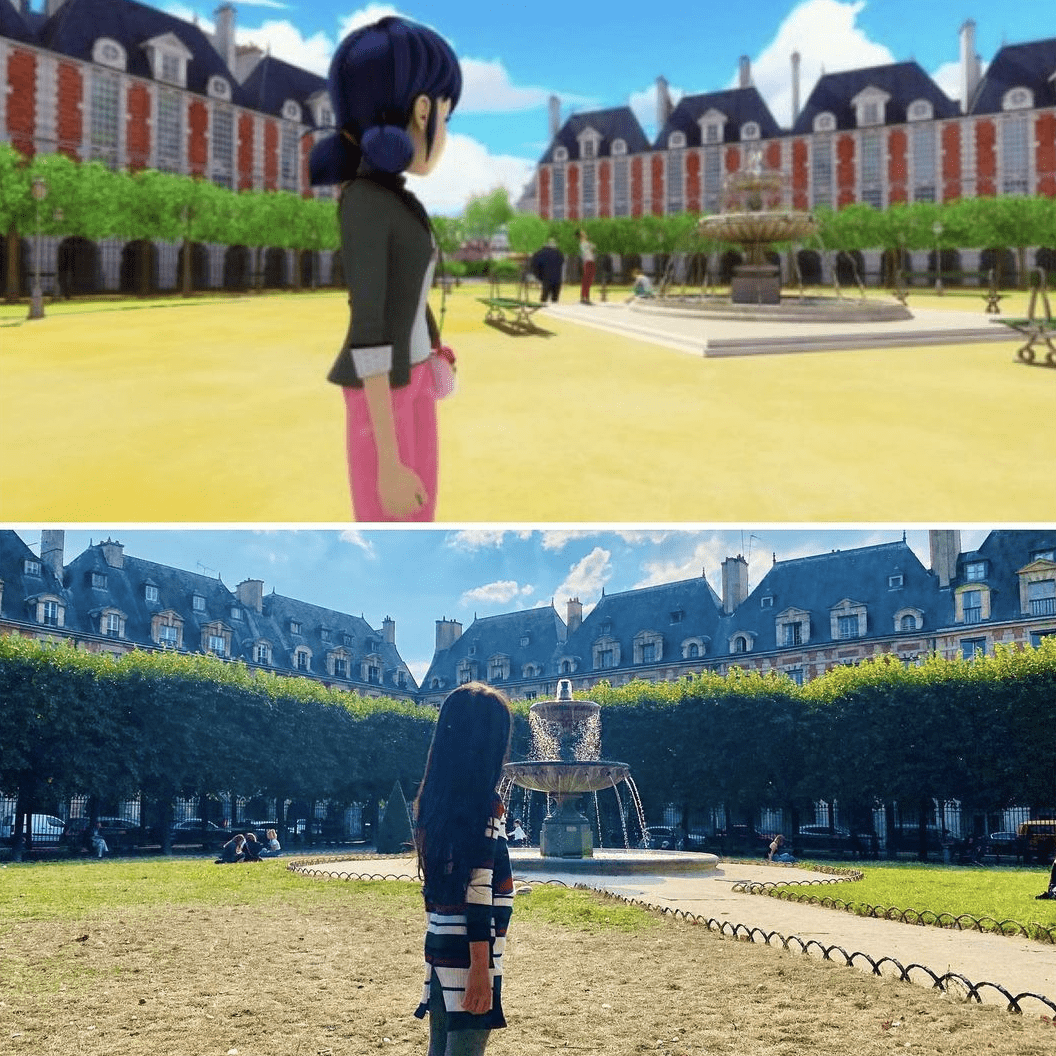 名畫|周杰倫打卡巴黎名勝，和女兒拍照復刻名畫超會玩，小周周亭亭玉立