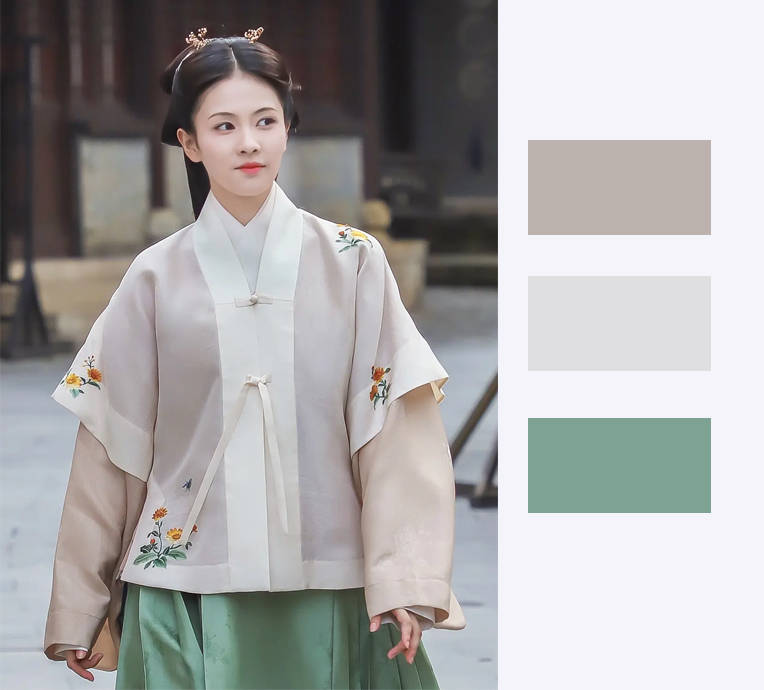 教科书|看《玉楼春》妯娌们的穿搭,宛如配色“教科书”,秋季穿挺美