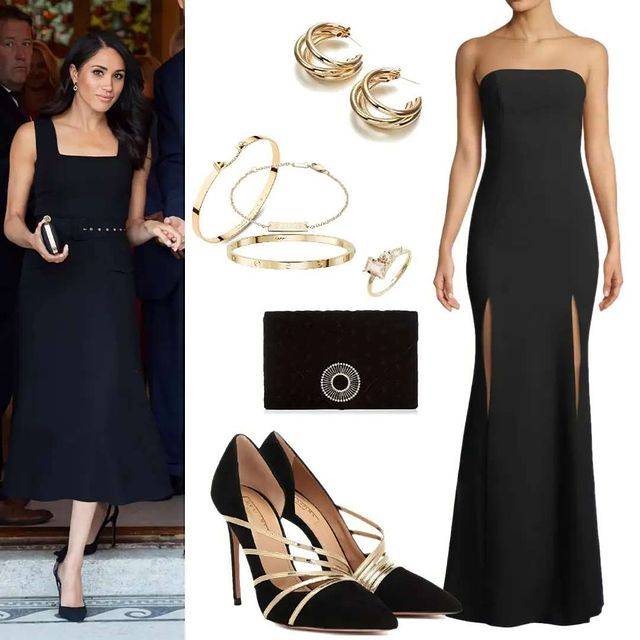 设计|梅根的黑色系穿搭：穿西装干练利落，比不上莱后有贵族气质