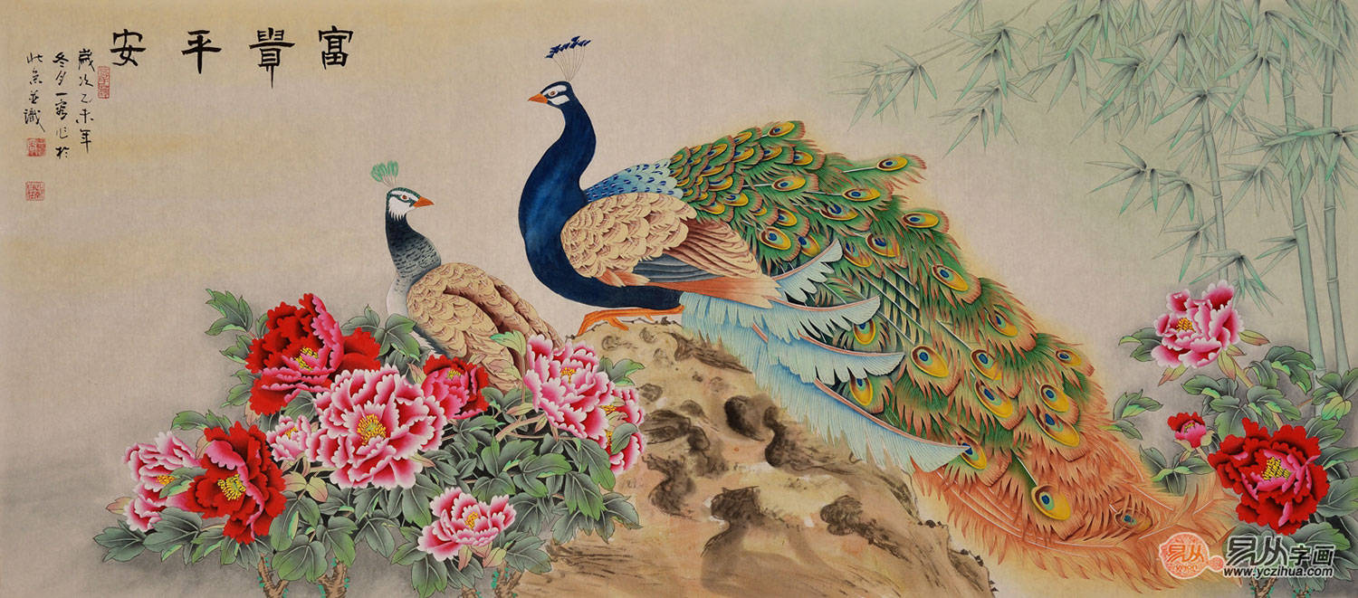 国画花鸟画的风水寓意，你会选择哪一幅？_客厅