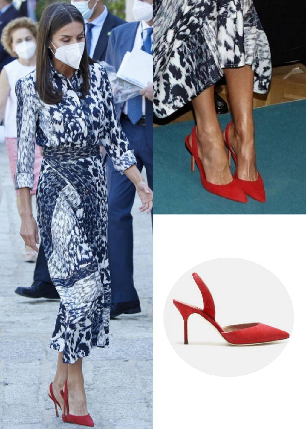 显得|学西班牙王后穿裙子,豹纹长裙配“大红色”高跟鞋,优雅又亮眼