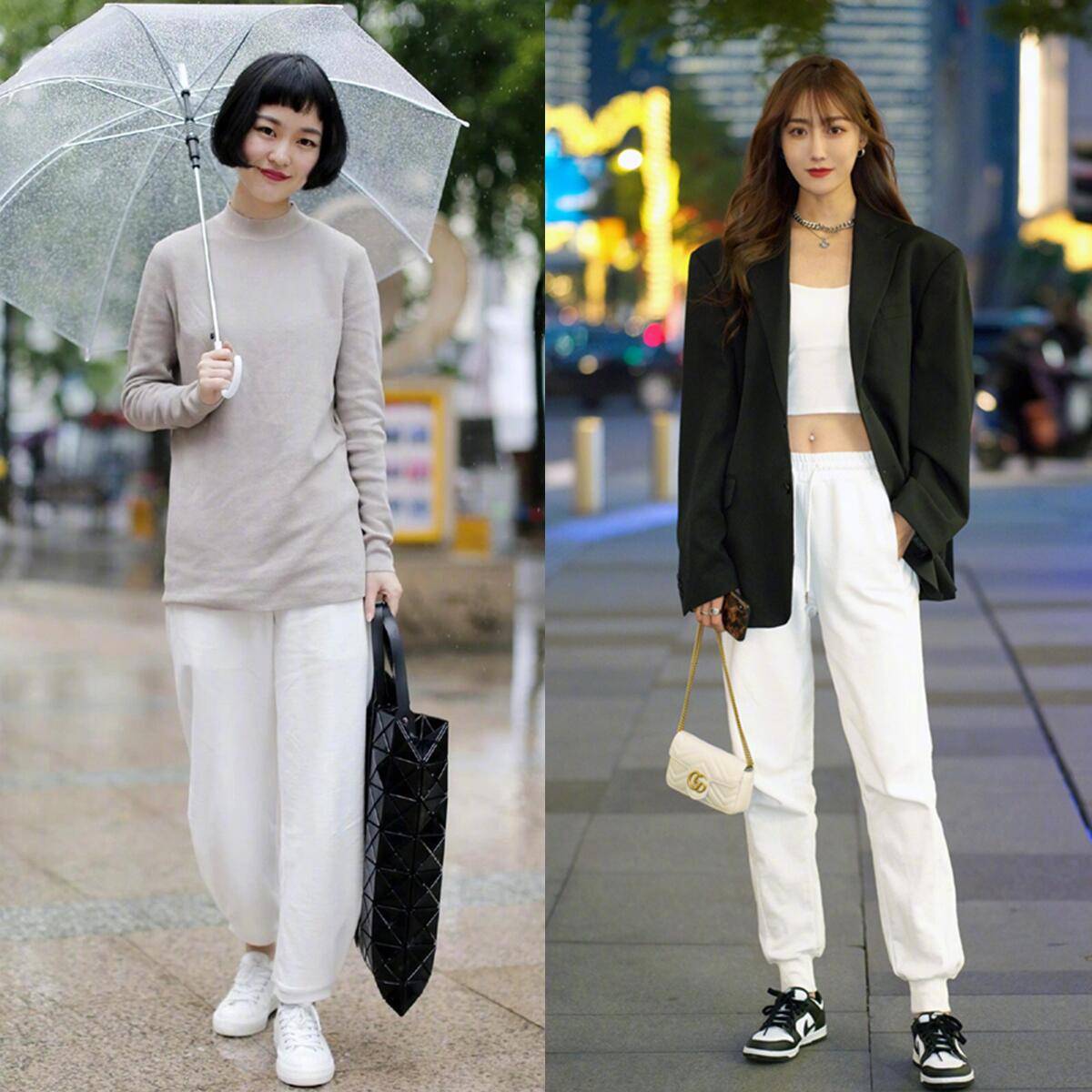 厚底|“运动鞋＋裤子”，小个子女生这样穿，时髦显高还不累脚，真好看