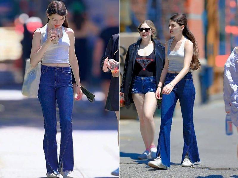 品牌|15岁苏瑞克鲁斯成最美星二代，小白鞋配牛仔裤穿出显瘦大长腿