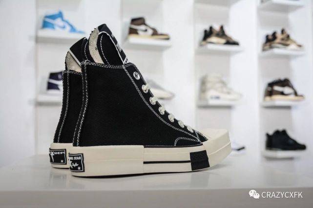 Owens|匡威黑白联名 Rick Owens 支线 DRKSHDW x Converse All Star 1970s 帆布鞋