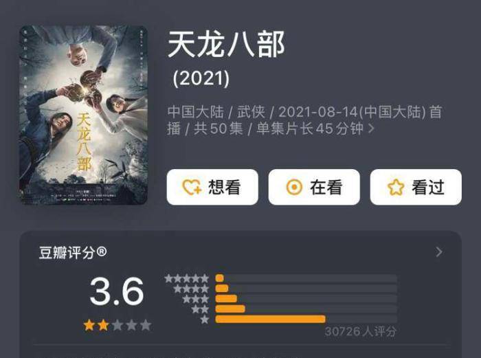 丁冠森|盘点近十年翻拍的10部金庸武侠剧，评分最低2.5分，那最高的呢？