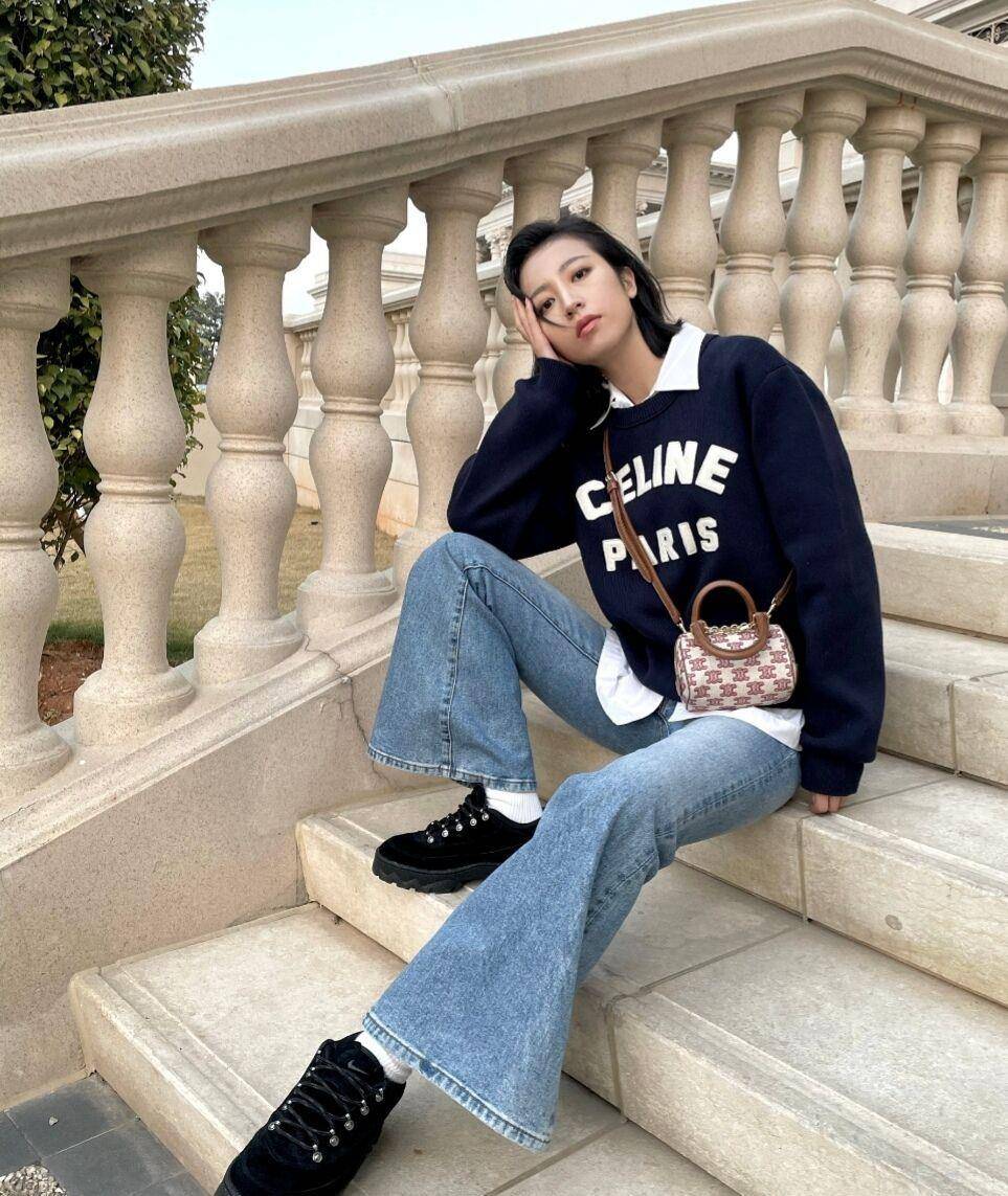 身材|除了老爹鞋，你还差一款老爹牛仔裤，适合微胖女生，特显瘦