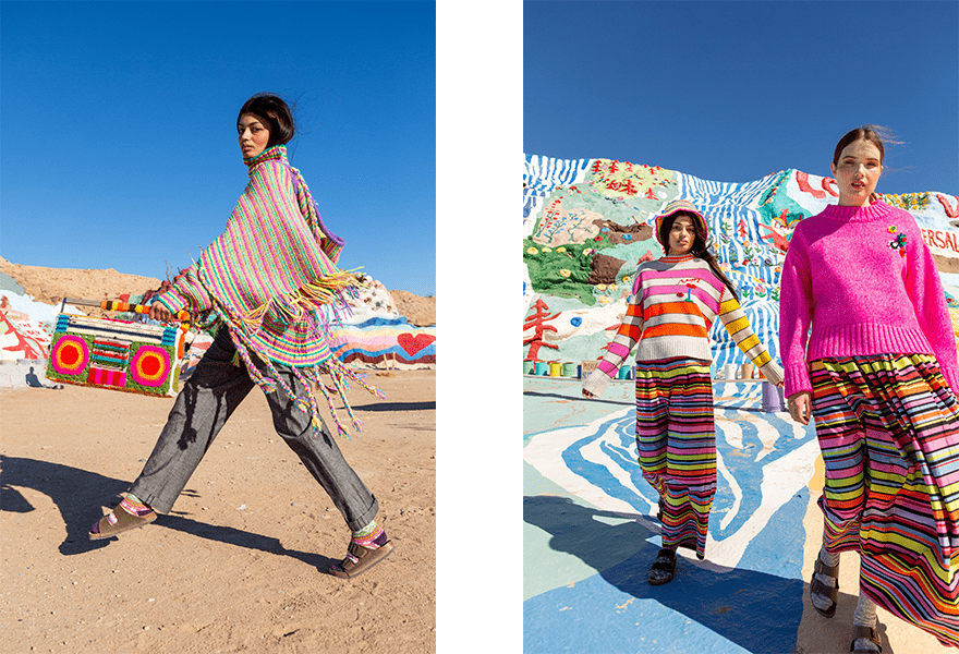 颜色|Mira Mikati 2021秋冬，鲜艳彩虹色的活力，艺术感和爱的交织潮流