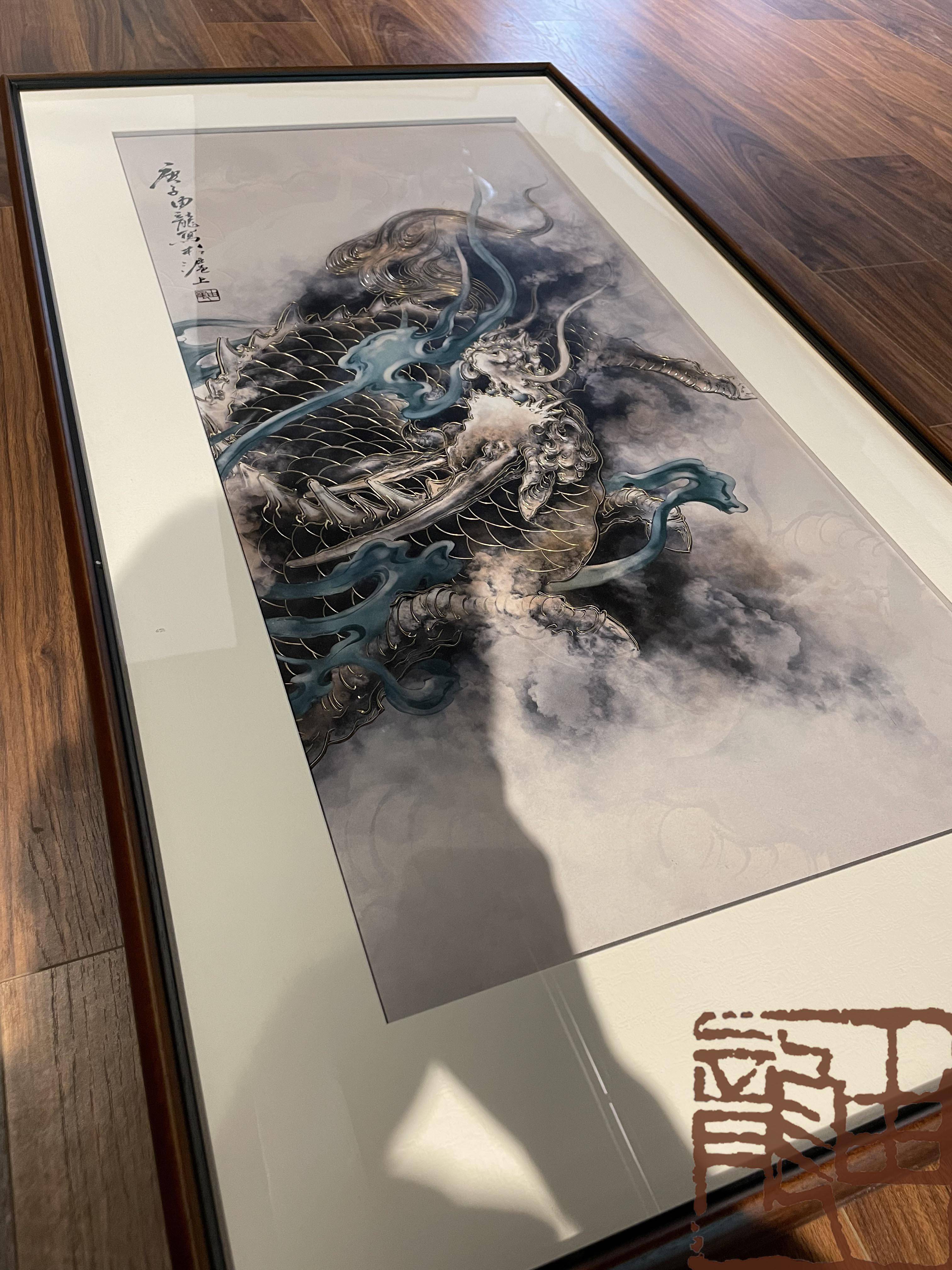 麒麟錾刻铜版画—由龍作品_搜狐网