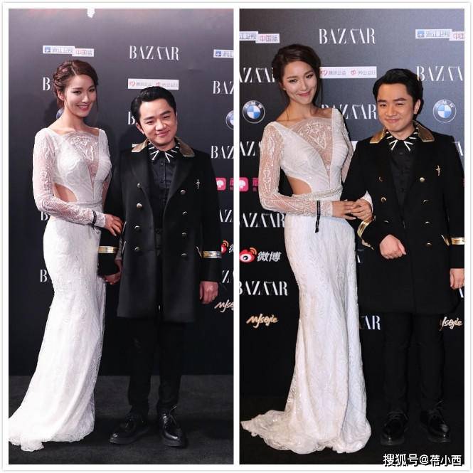 黑色|李亚男这么穿连衣裙也太招摇了，生了2胎身材还那么好，气质惊艳