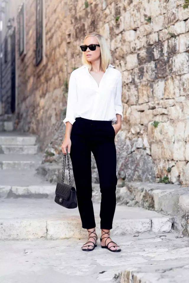 视觉|时尚穿搭 | 9分裤+平底鞋=早秋绝配