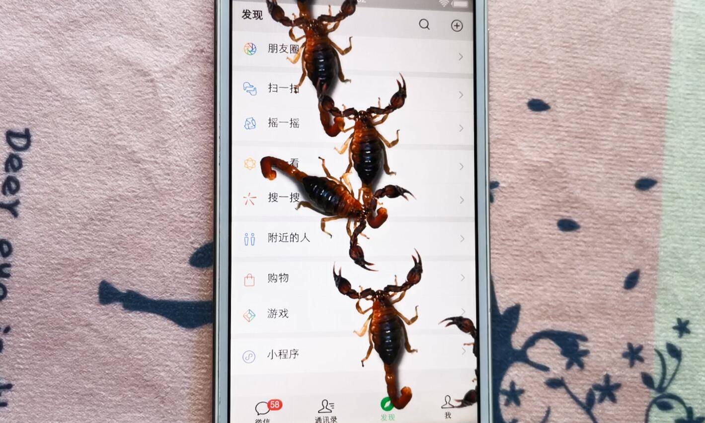 教你在手机里养群大蝎子爬来爬去很可怕