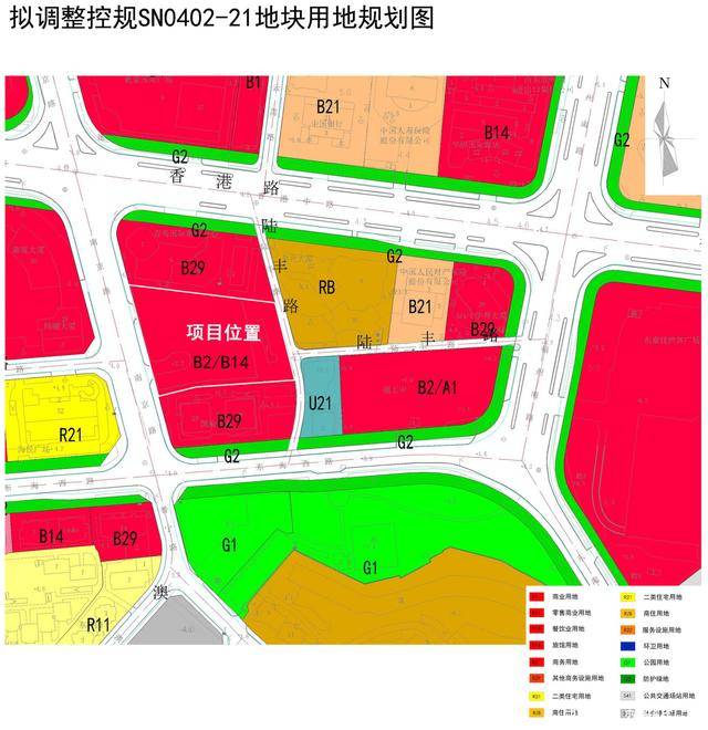 市南區南京路1號地塊控規調整:新規劃240米金融大廈和停車位