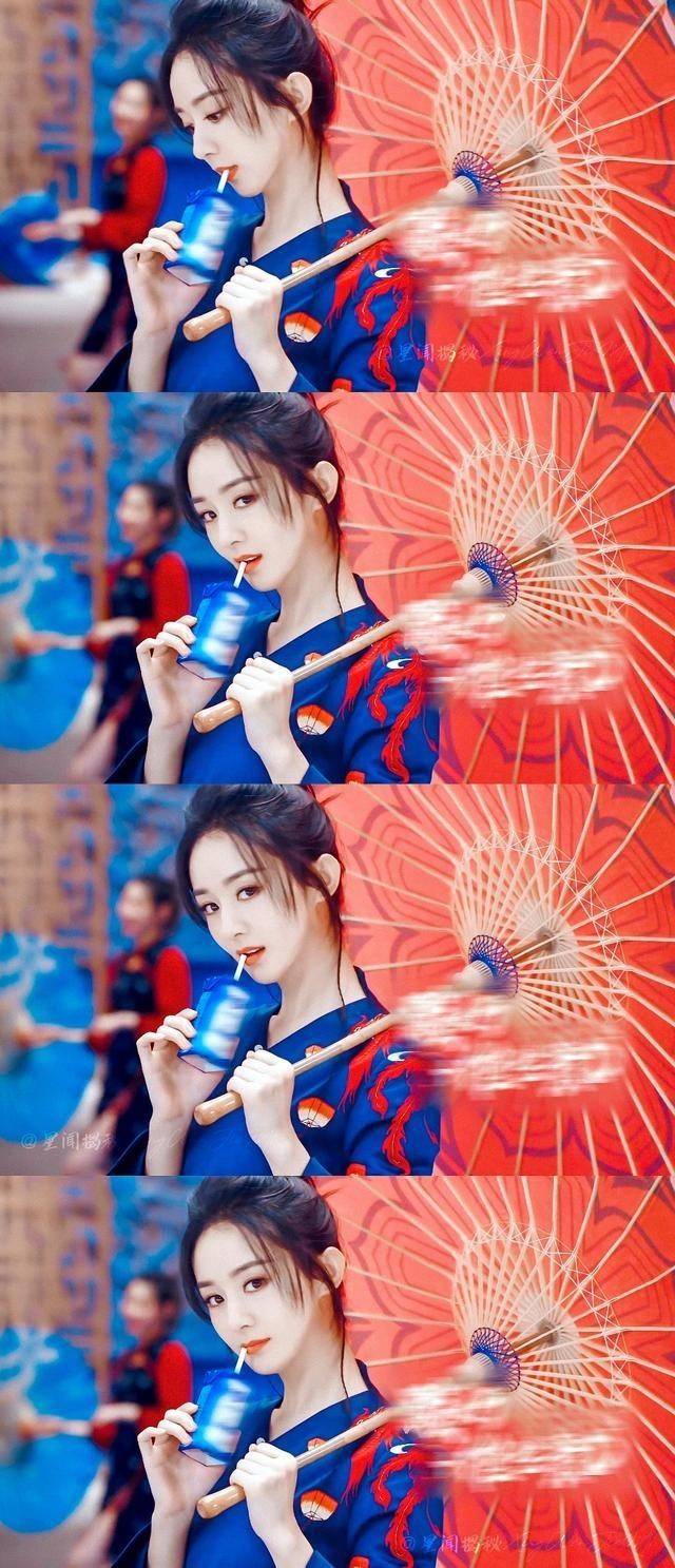 美食|赵丽颖美食广告赢了时尚大片！穿旗袍梳高马尾，比上次国风造型美