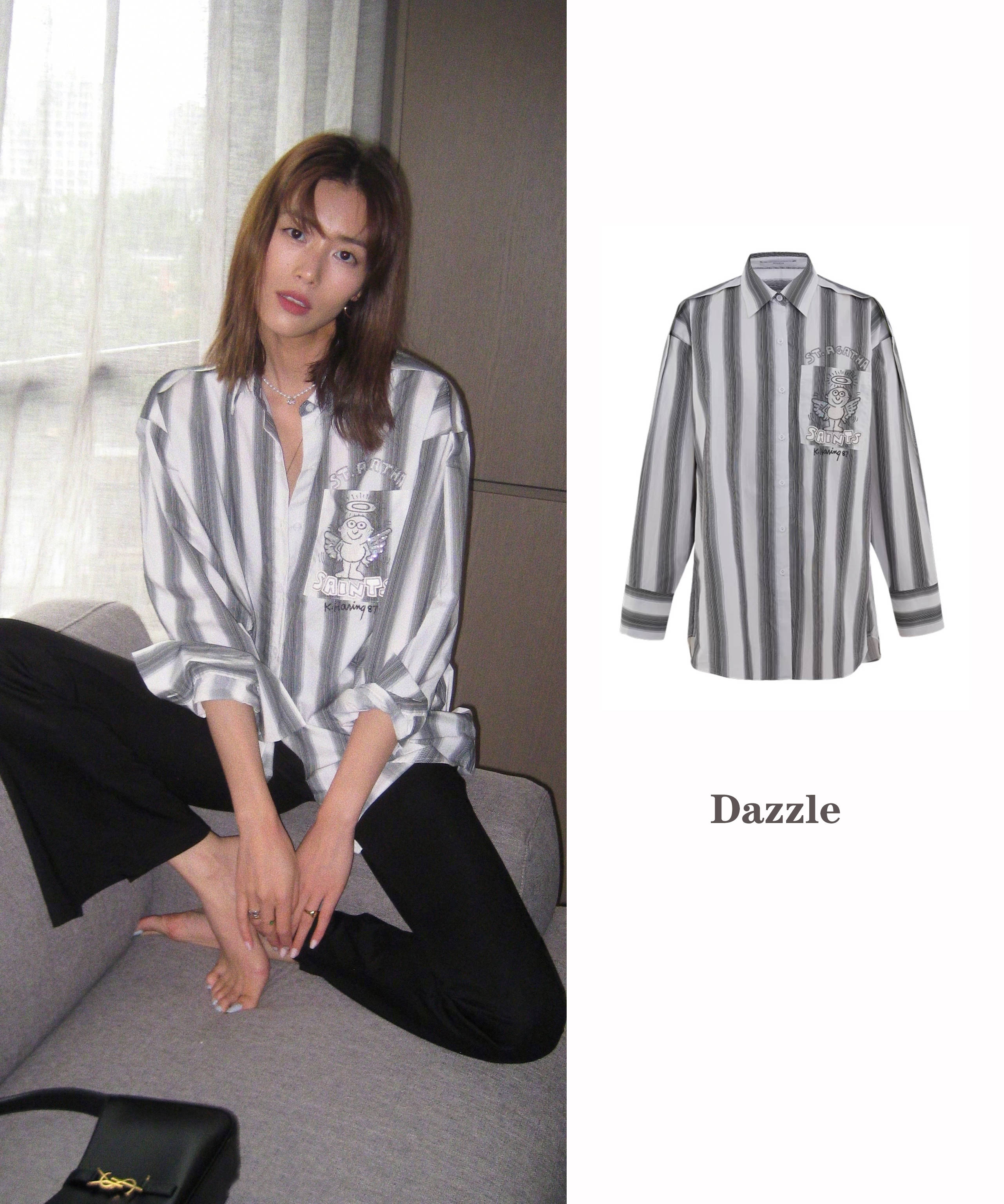 条纹|秋季衬衫如何挑选+穿搭？刘雯8套衬衫私服，教你走路带风、潇洒优雅