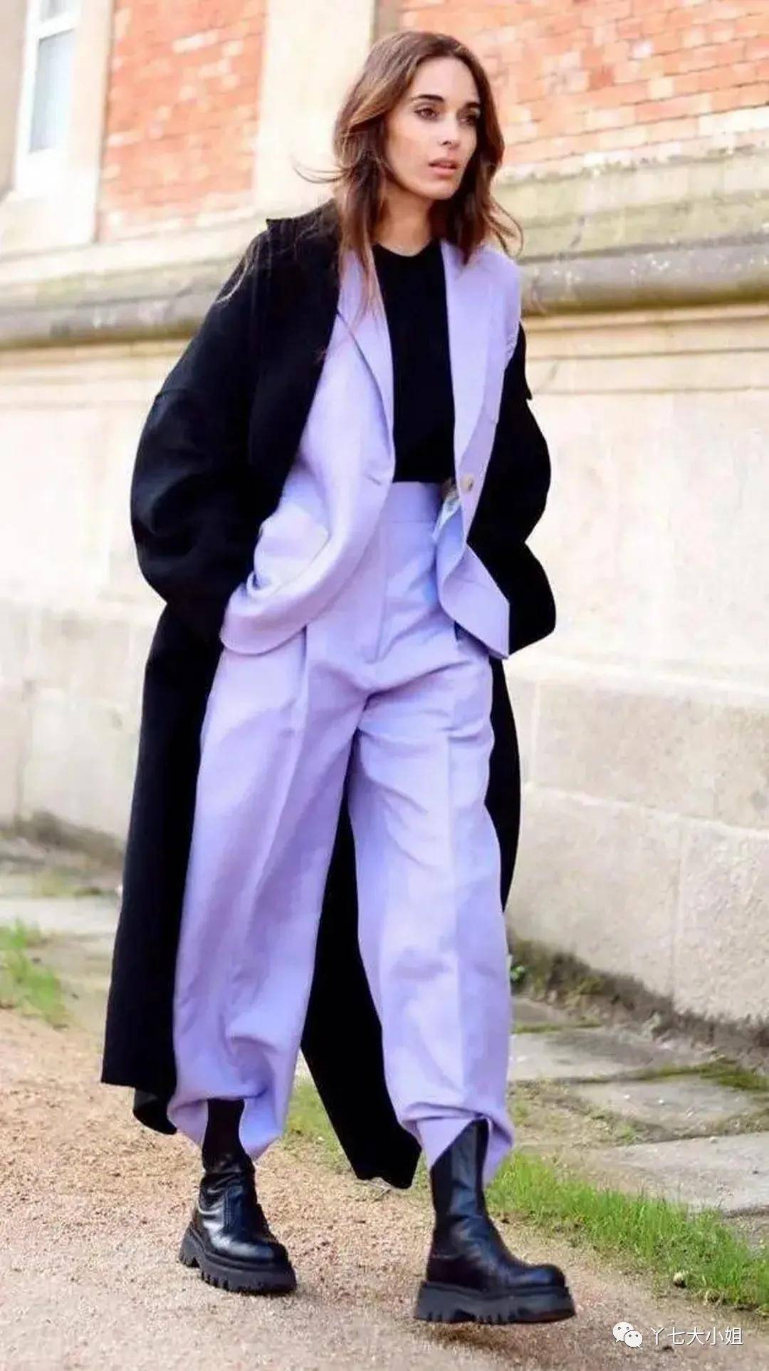 丁香紫|今天秋冬,一定要pick这两个颜色:丁香紫+市区褐