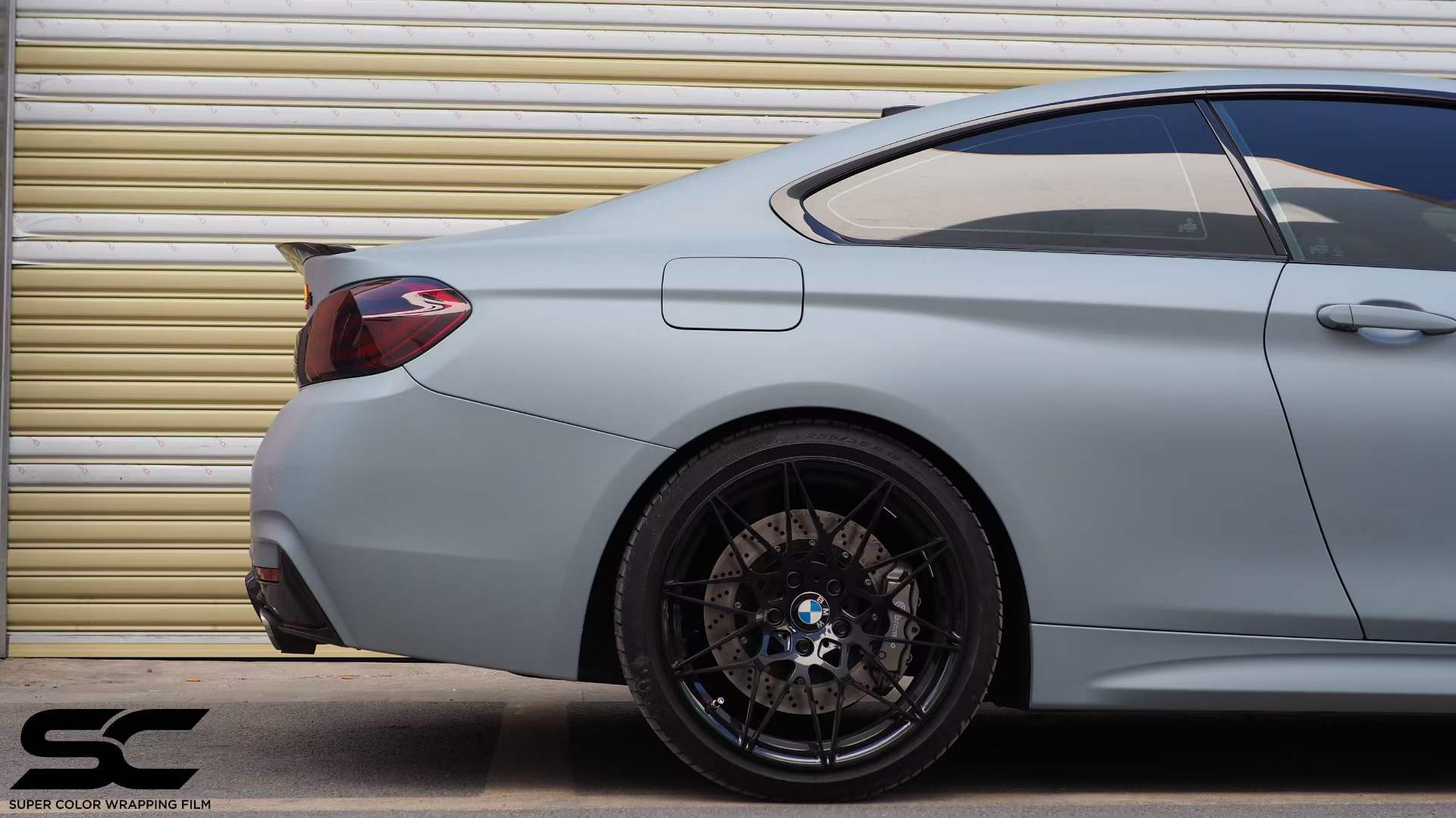 宝马3系全车sc改色膜战舰灰