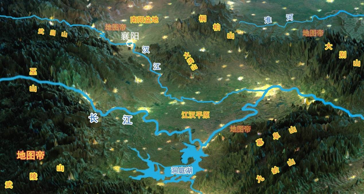 襄阳所在的荆襄区域,东接以南京(南宋杭州)为中心的江东地区,西接以