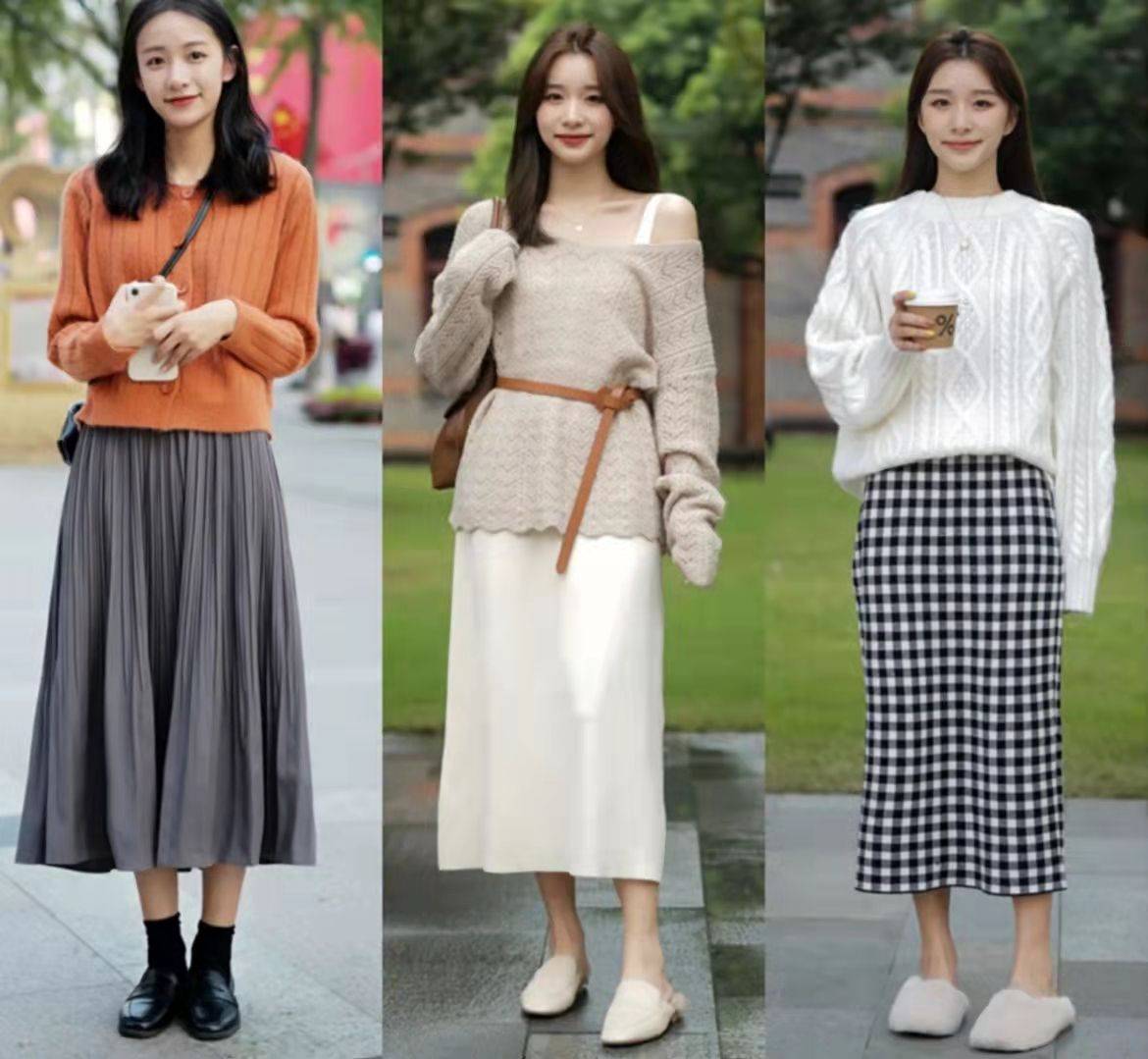 风衣 秋季别只会穿裤子，这4种“裙装”搭法优雅时尚，40岁女人穿真美