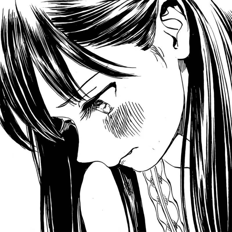黑白动漫女生头像_网络