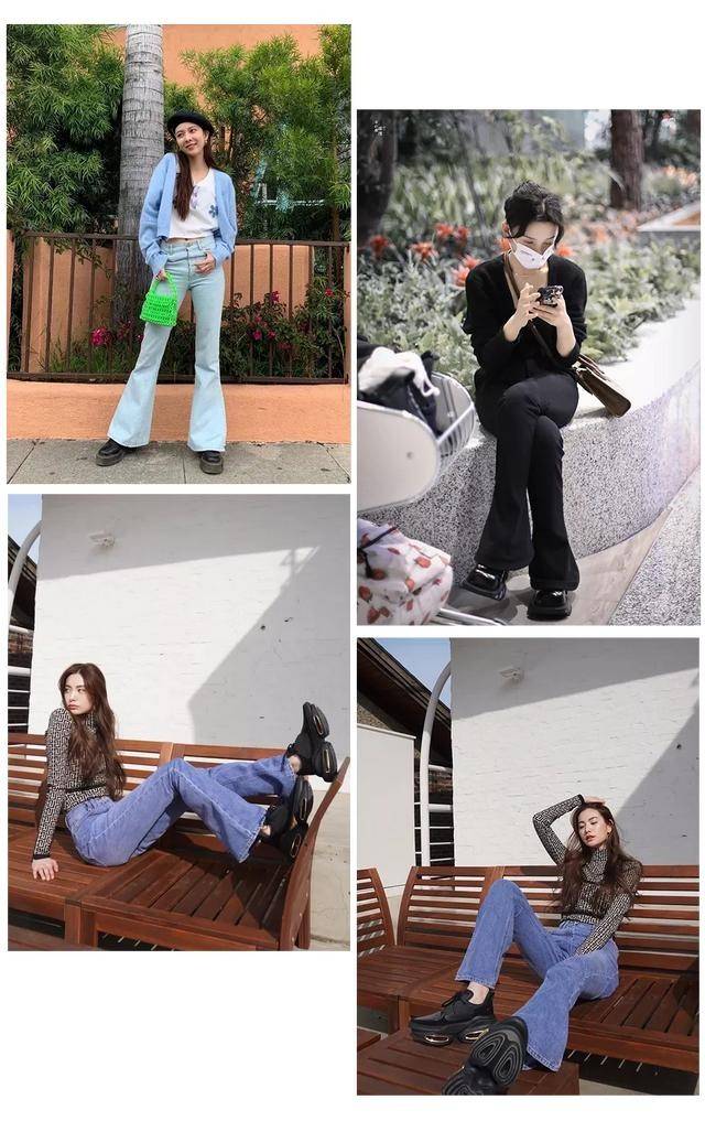 面料最近火了一条裤子，叫：“马蹄裤”，显高显瘦又百搭，时髦感爆棚