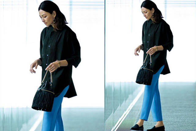 黑色 8月日杂时尚穿搭排名，流行集中在衬衫与裤子的搭配，潇洒而优雅