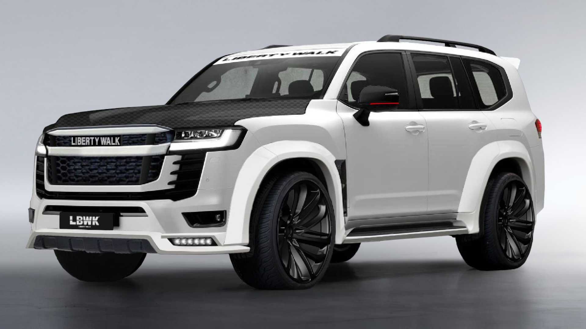 丰田陆巡lc300迎来改装套件宽体造型夸张上演街头霸王