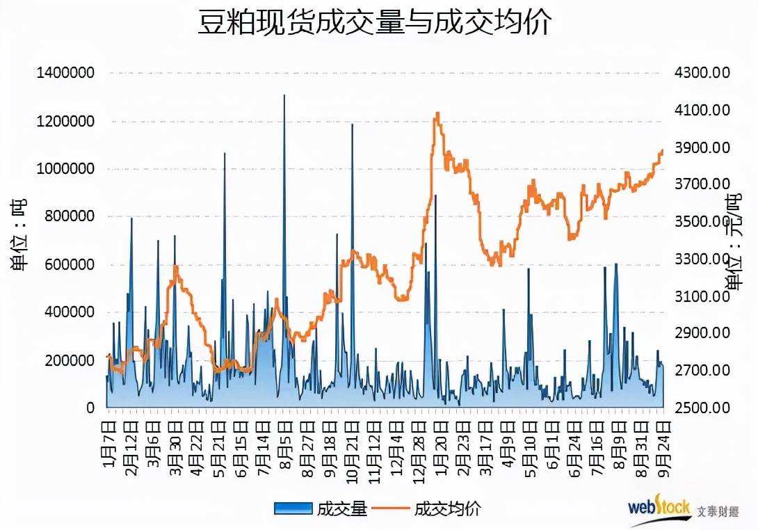 豆粕价格一路攀升逼近4000元/吨