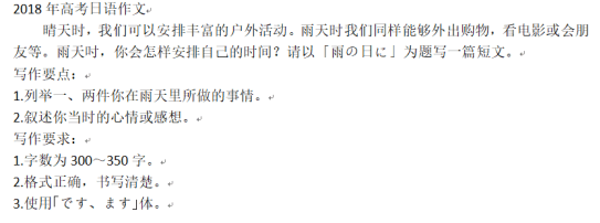 日语高考记叙文写作怎么得高分 学完保底分 第六时限 作文