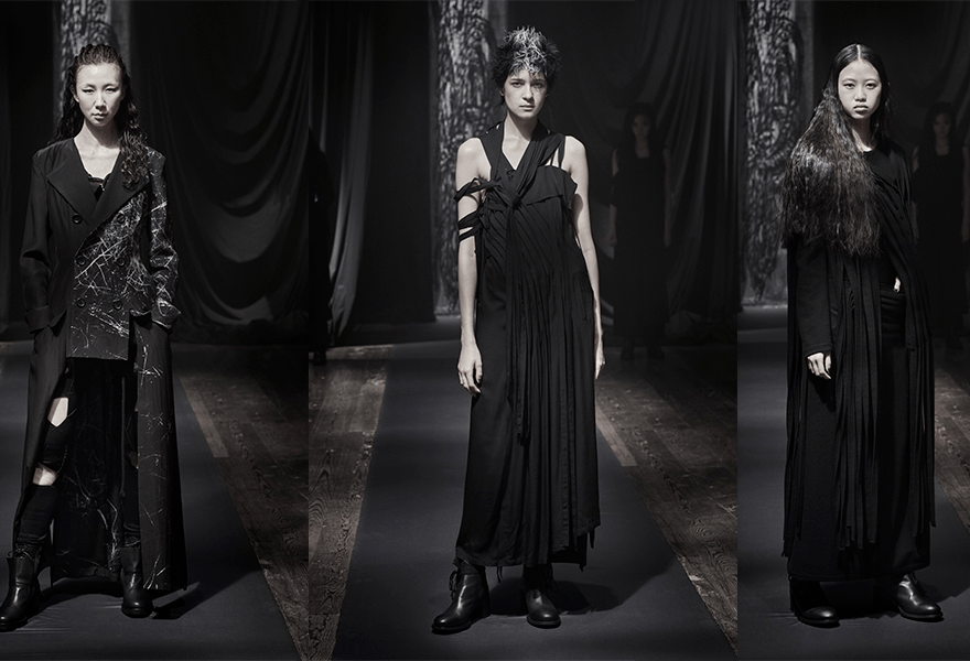 黑色 Yohji Yamamoto 2021秋冬，黑暗浪漫，朋克与忏悔共存