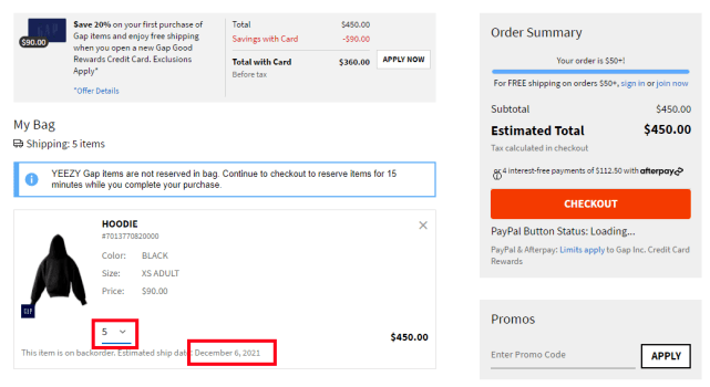 官网 手慢无！Yeezy x GAP联名"初代卫衣"被抢到断码？