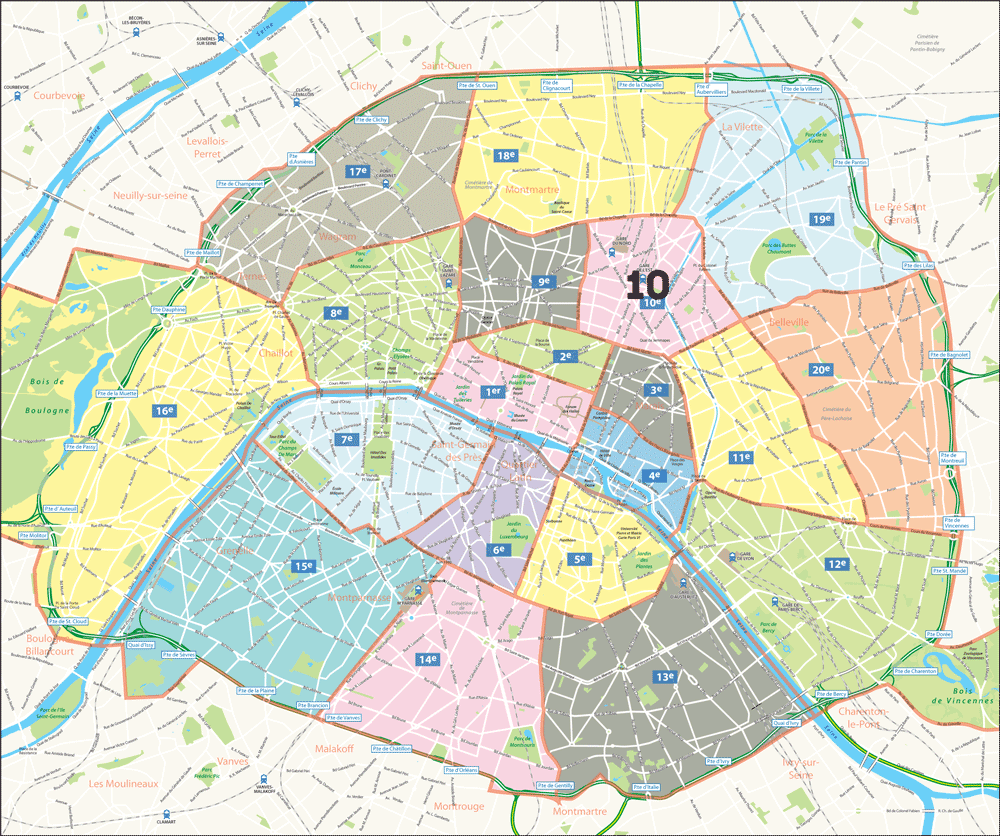 法国冷知识巴黎20个区的logo你见过吗