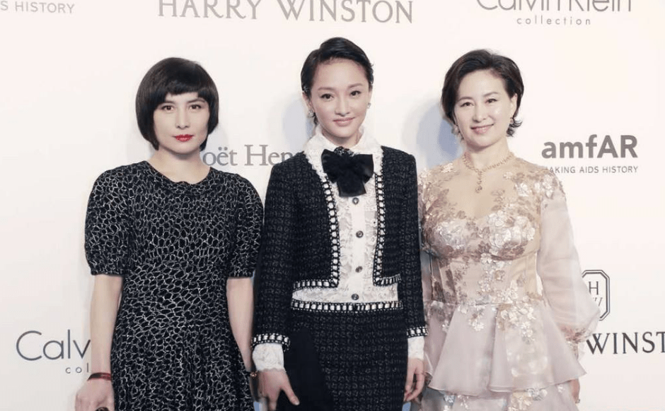 姐妹 何超琼与何超仪真是姐妹情深，两人并肩站着，感觉都挺有气质的