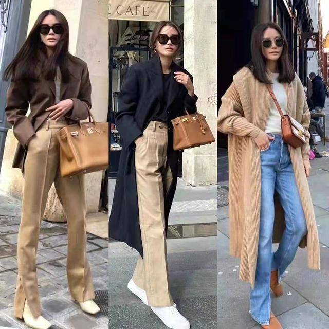棕色 气质女神秋天离不了“大衣”，短款、长款轻松驾驭