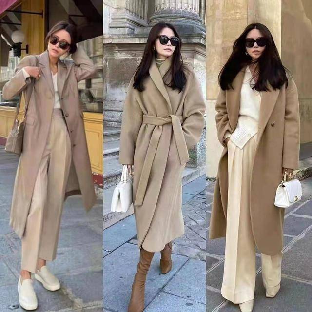 棕色 气质女神秋天离不了“大衣”，短款、长款轻松驾驭