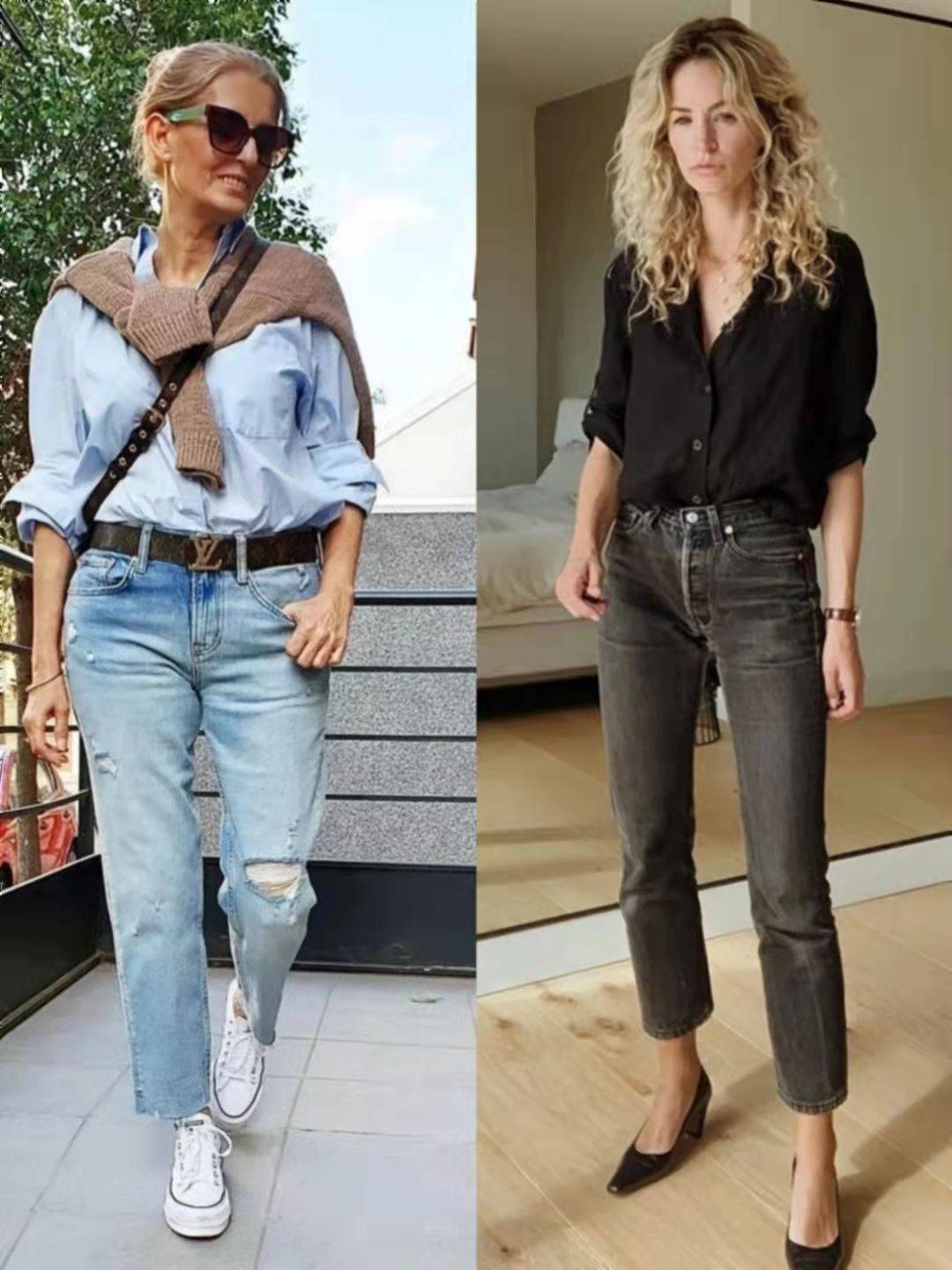 帆布鞋 时髦女人已经不穿打底裤了，“九分裤”更流行，高级不说还显腿长