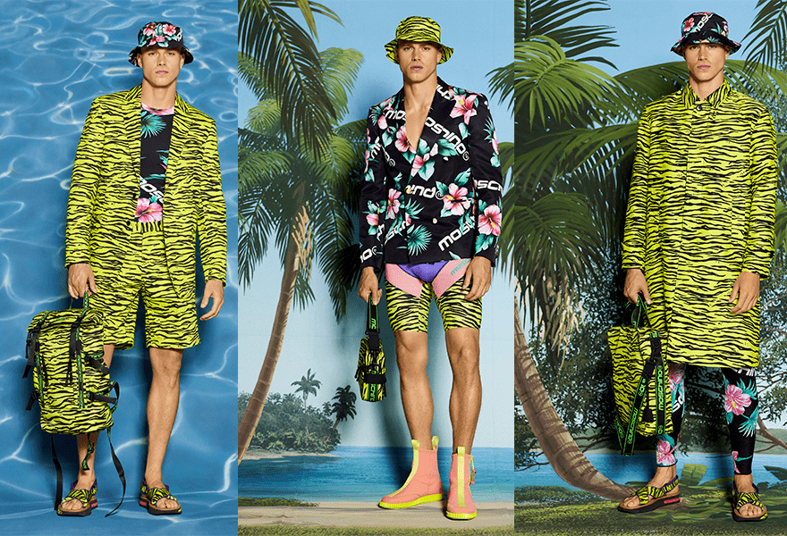 男装 Moschino 2022春季度假风男装系列，不如去海边冲浪呀